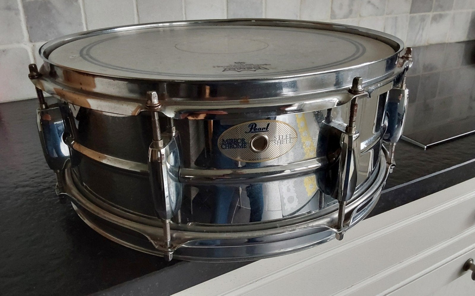 PEARL MIRROR STEEL SNARE, Muziek en Instrumenten, Ophalen of Verzenden
