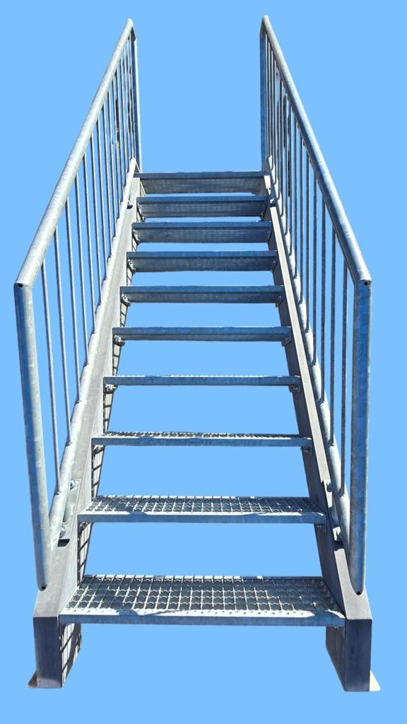 Nette verzinkte trap , gegalvaniseerde buitentrap ca. 218cm, Ophalen, Gebruikt, Trap, 2 tot 4 meter