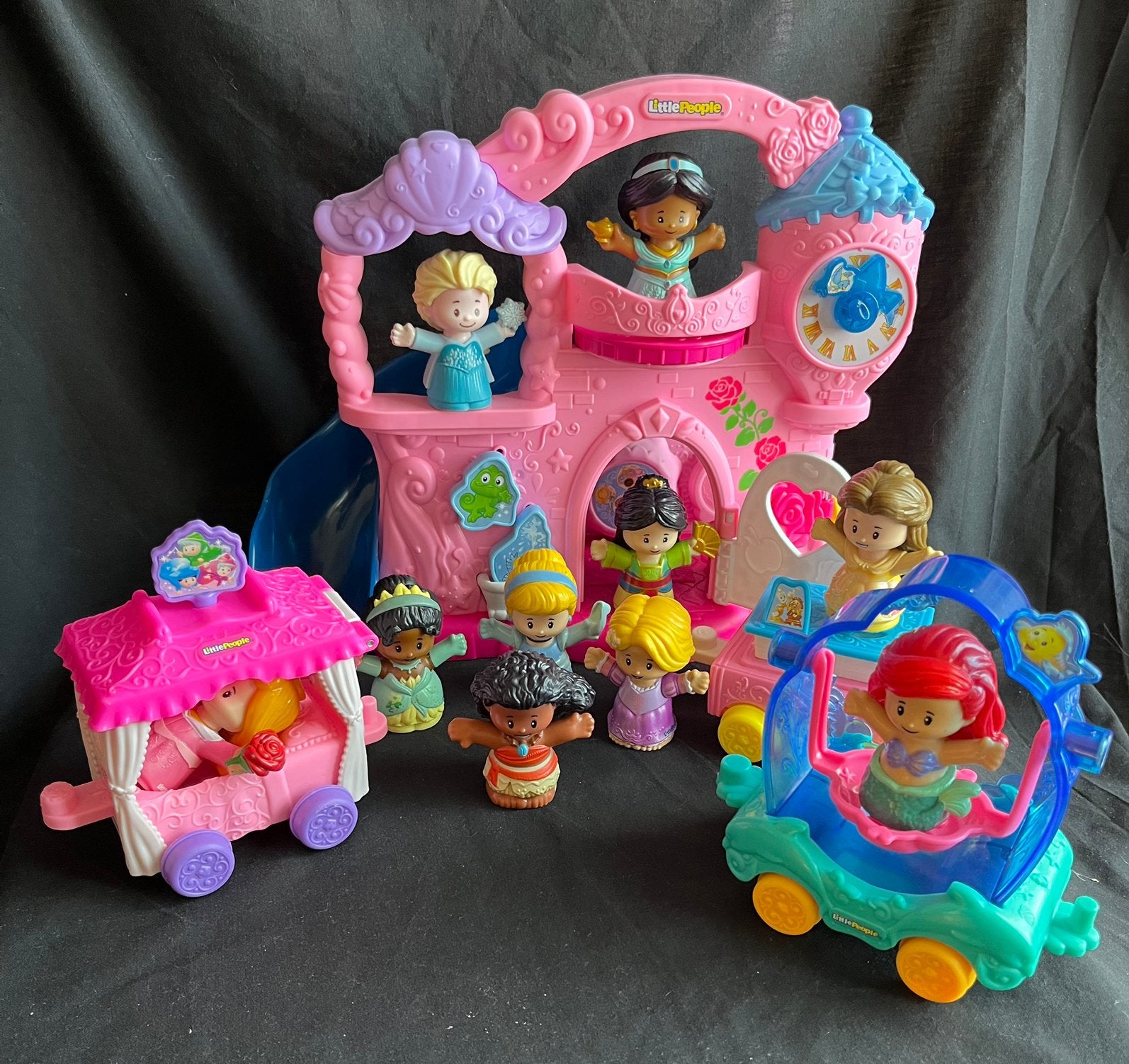 Fisher-Price Little People Disney Prinses Kasteel Speelset, Kinderen en Baby's, Ophalen of Verzenden, Zo goed als nieuw, Speelset