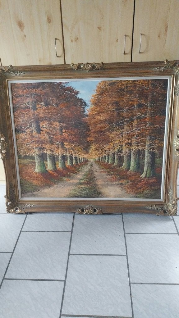 Schilderij van C. Verkerk, Ophalen, Olieverf, Klassiek, Landschap