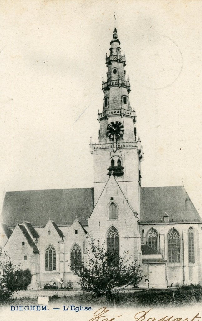 Postkaart - Kerk van Diegem 1904, Verzenden