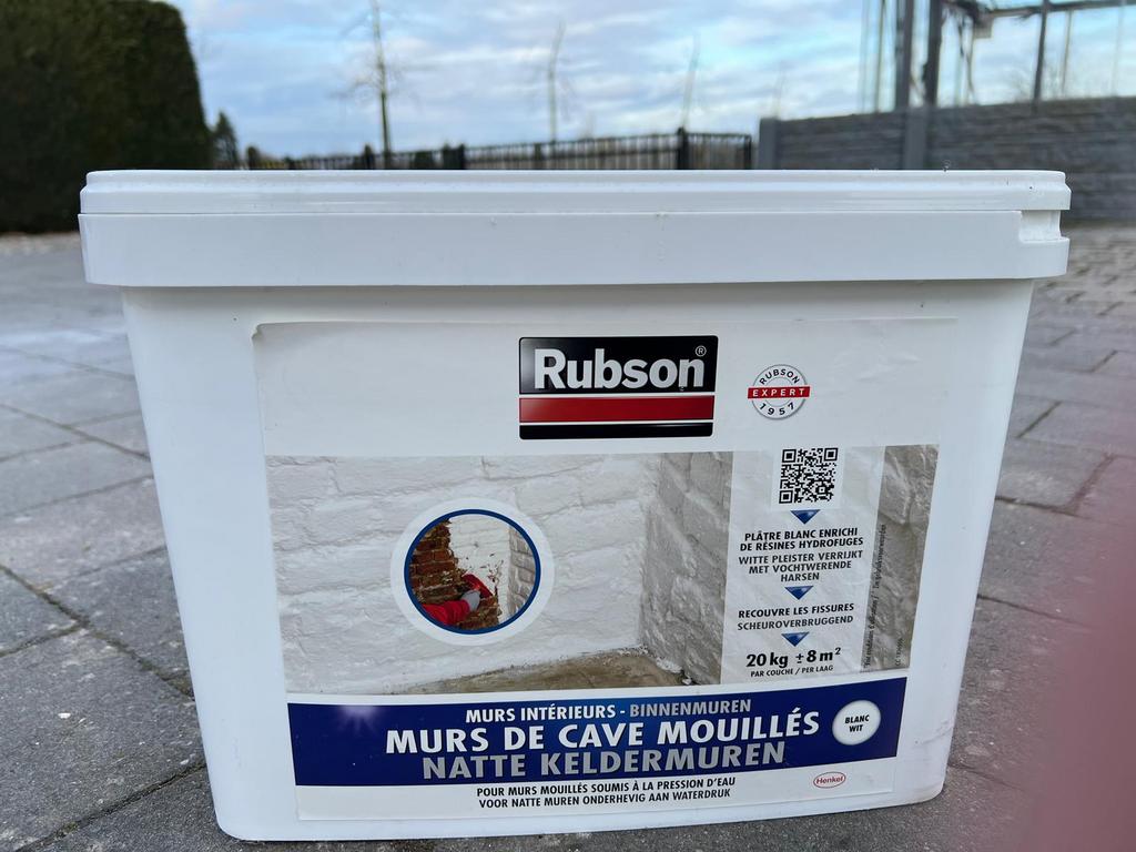 Rubson natte kelders 20kg, Doe-het-zelf en Bouw, Ophalen, Wit, Nieuw, Verf