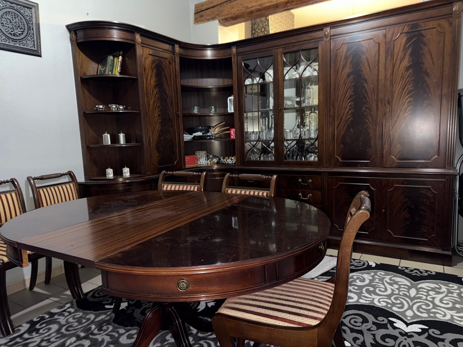 Meuble avec table et 6 chaises, Maison & Meubles, Enlèvement