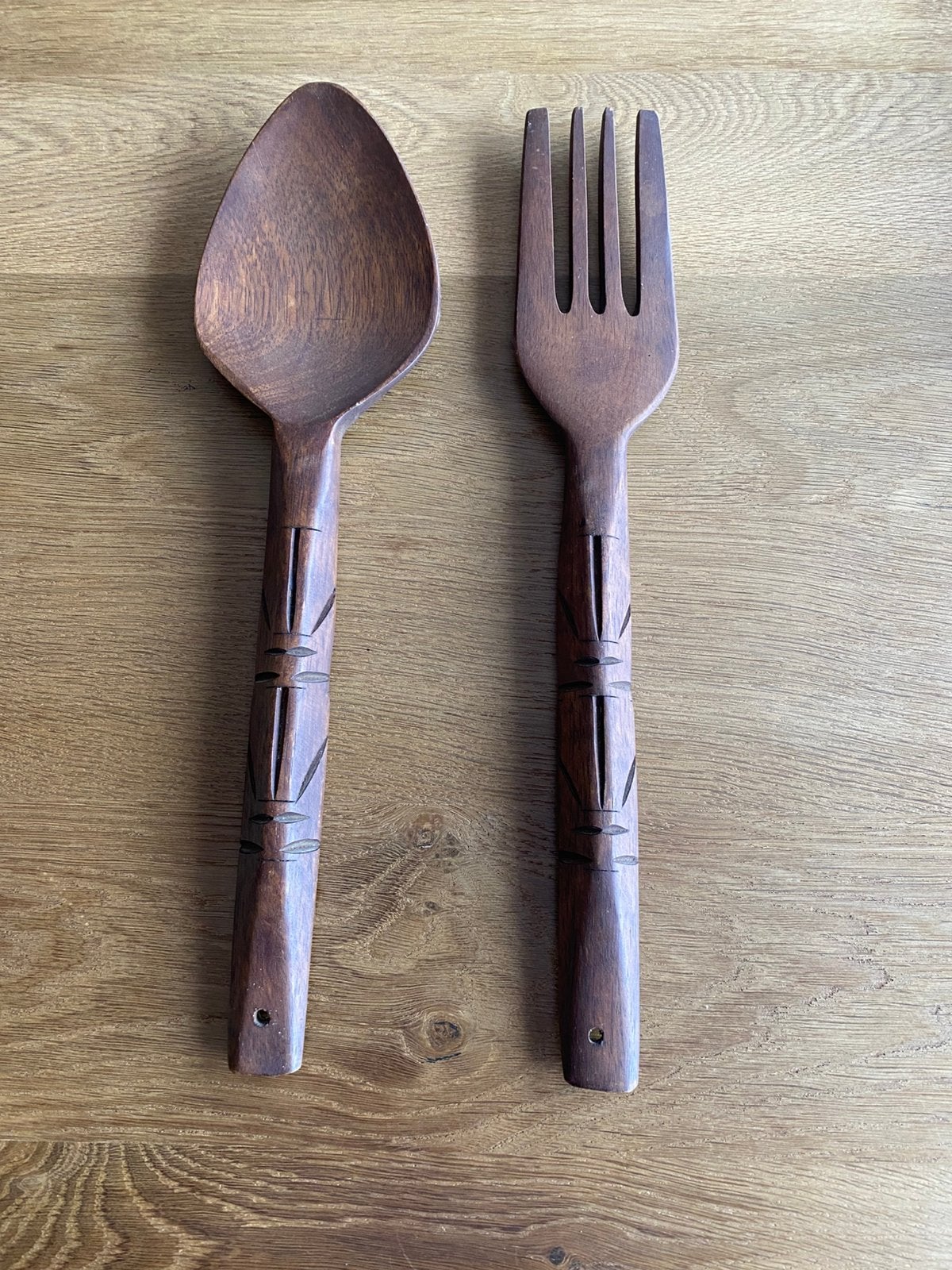Couvert en bois style africain, Couverts individuels, Comme neuf, Enlèvement, Autres marques
