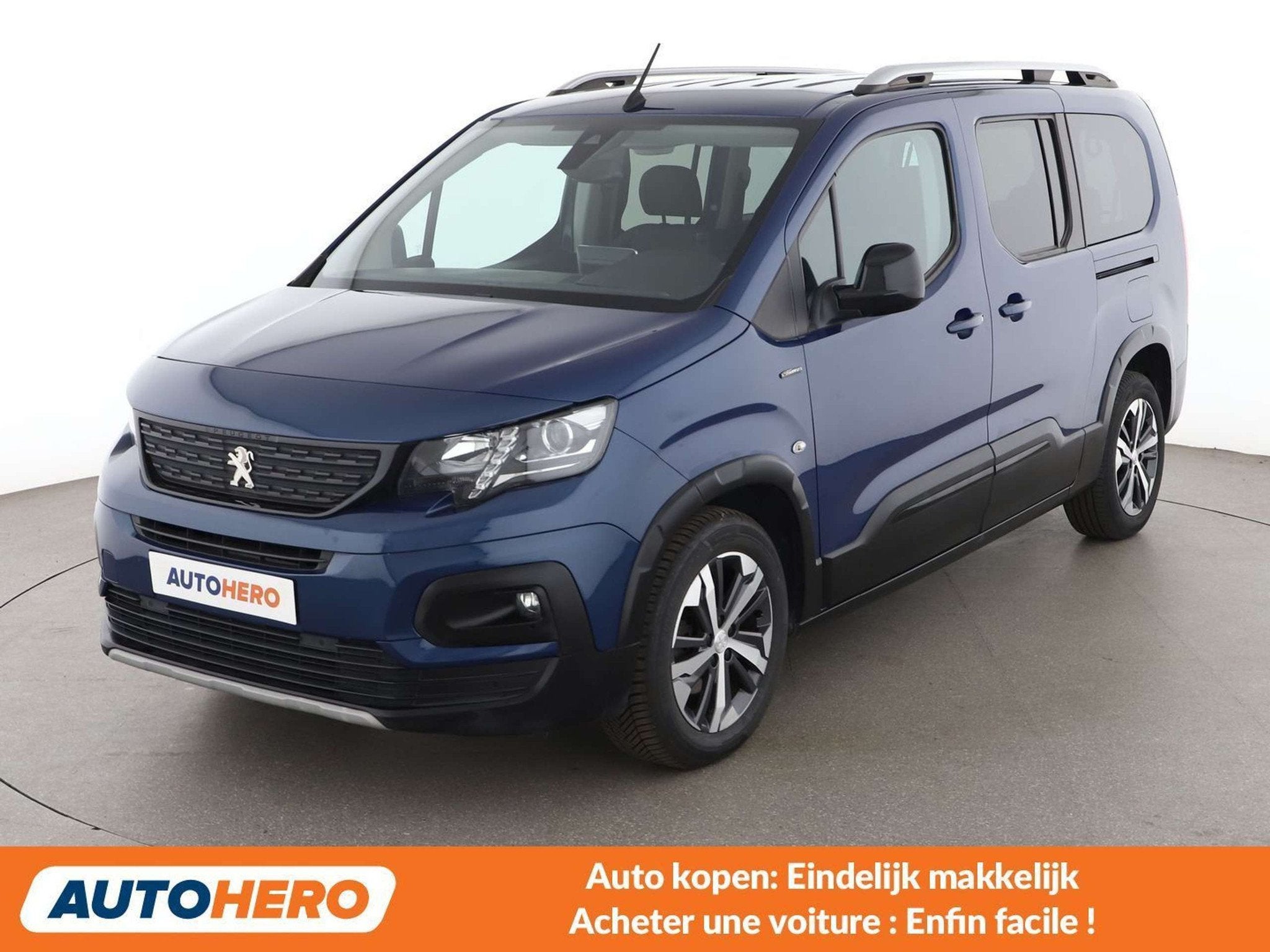Peugeot Rifter 1.5 Blue-HDi Allure L2 (bj 2020, automaat), Auto's, Stof, Gebruikt, Euro 6, Blauw