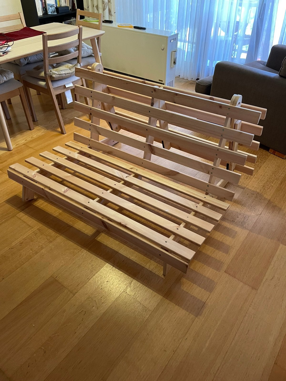 Canapé lit, Comme neuf, Enlèvement, Bois, 100 à 125 cm