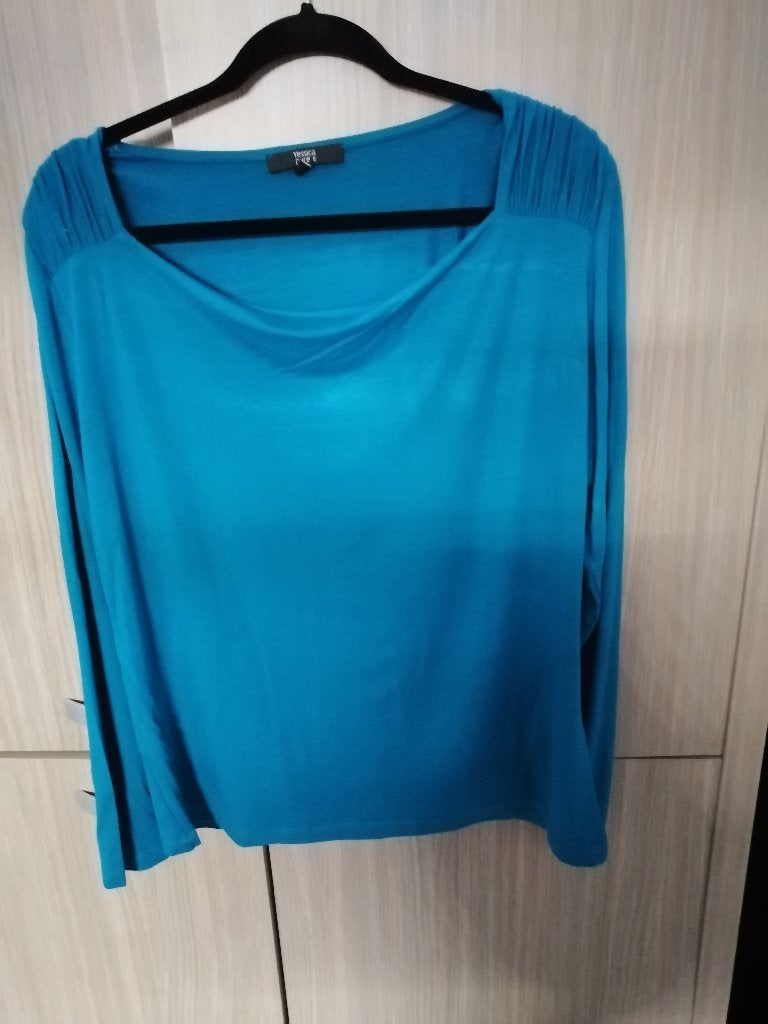 leuke longsleeve YESSICA mt L, Kleding | Dames, T-shirts, Blauw, Maat 42/44 (L), Ophalen of Verzenden, Zo goed als nieuw