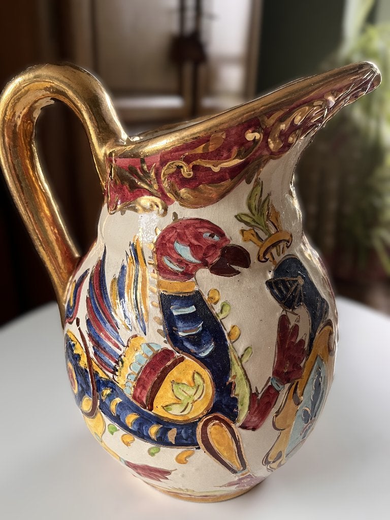 Vase/cruche décorative peinte à la main, Antiquités & Art, Enlèvement