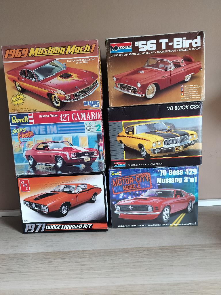 1/24. 1/25 muscle cars, Hobby en Vrije tijd, Modelbouw | Figuren en Diorama's, Ophalen of Verzenden, Zo goed als nieuw, Groter dan 1:35