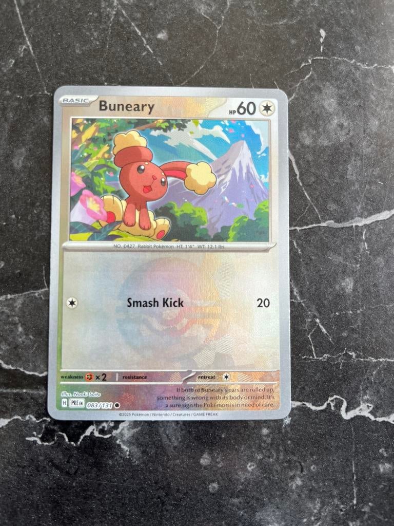 Buneary 083/131 Prismatic Evolutions Pokeball, Ophalen of Verzenden, Zo goed als nieuw