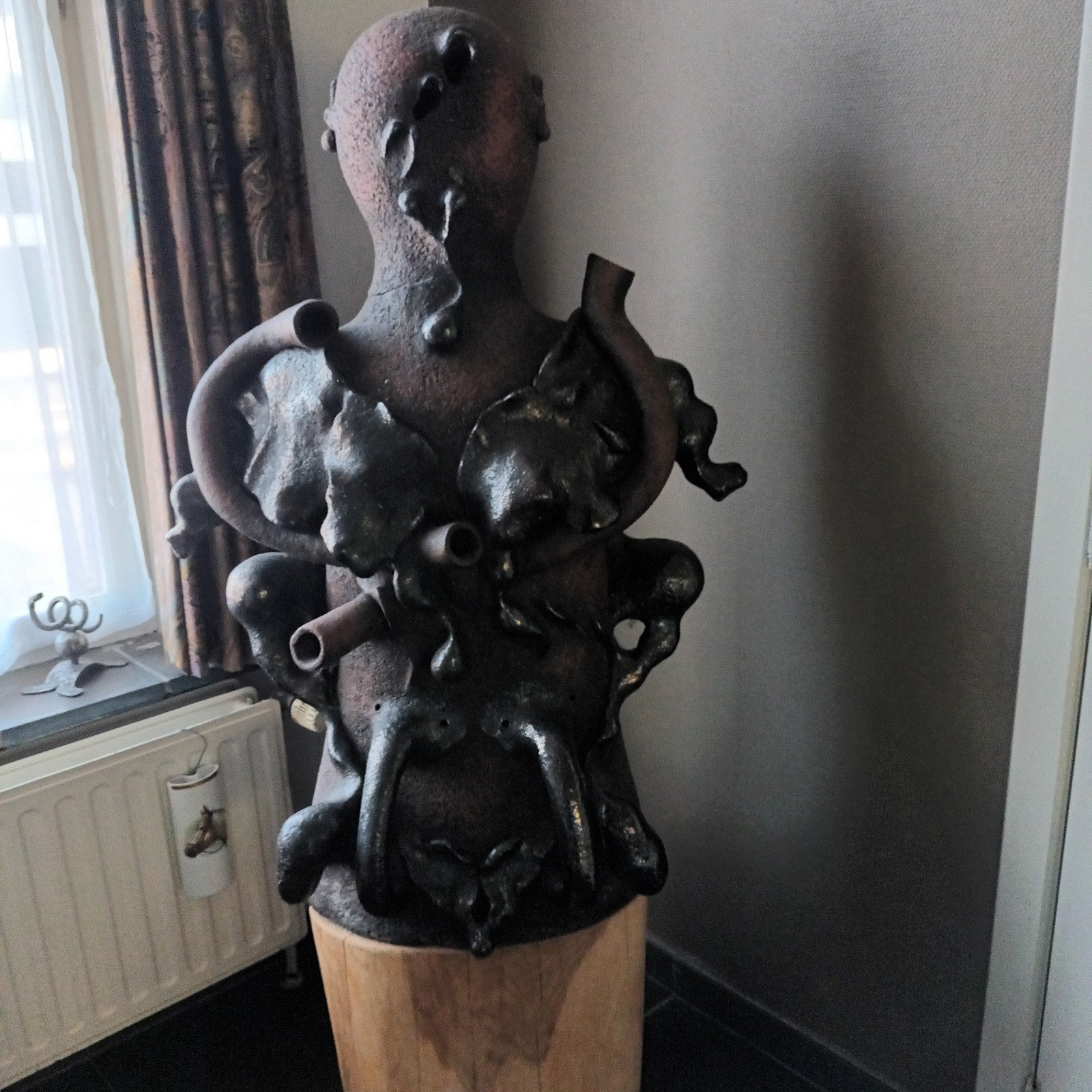keramiek brons beeld Yves Rhaye, Ophalen, Brons