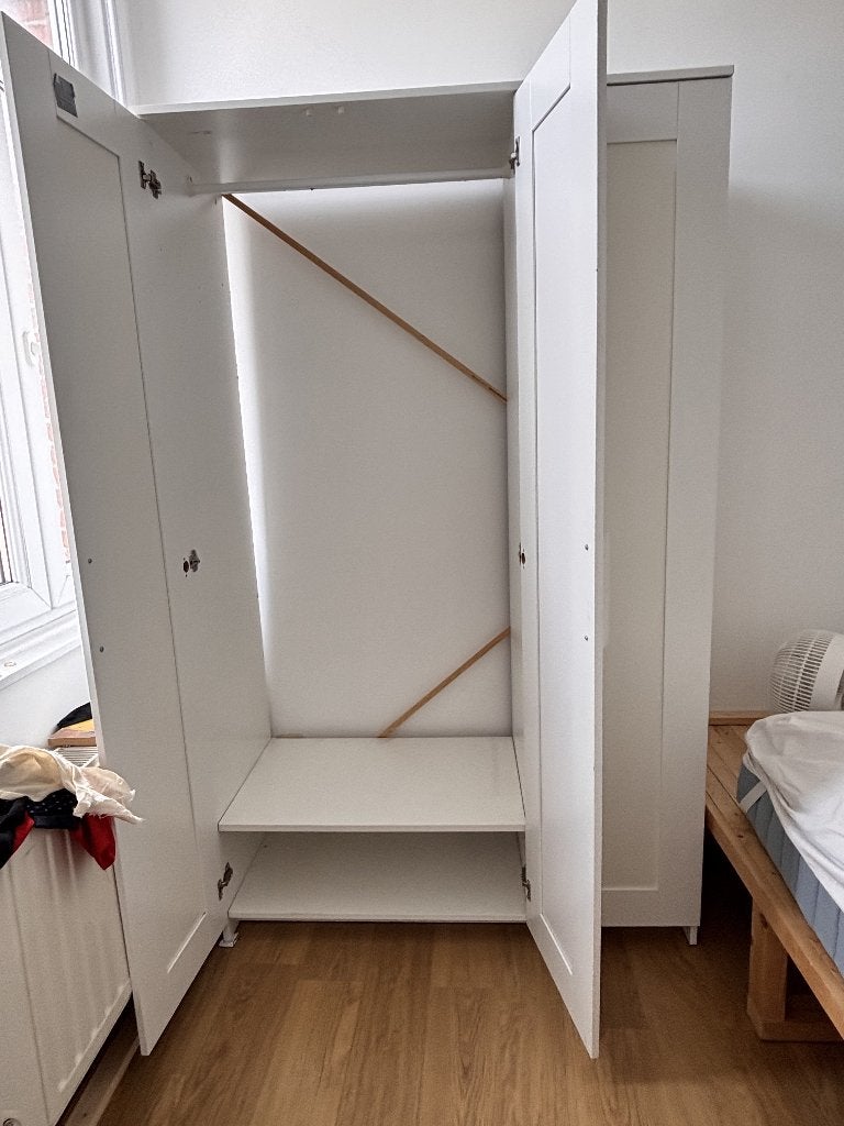 BRIMNES Kledingkast IKEA, Huis en Inrichting, Kasten | Kleerkasten, Ophalen, Met deur(en), Gebruikt, 100 tot 150 cm