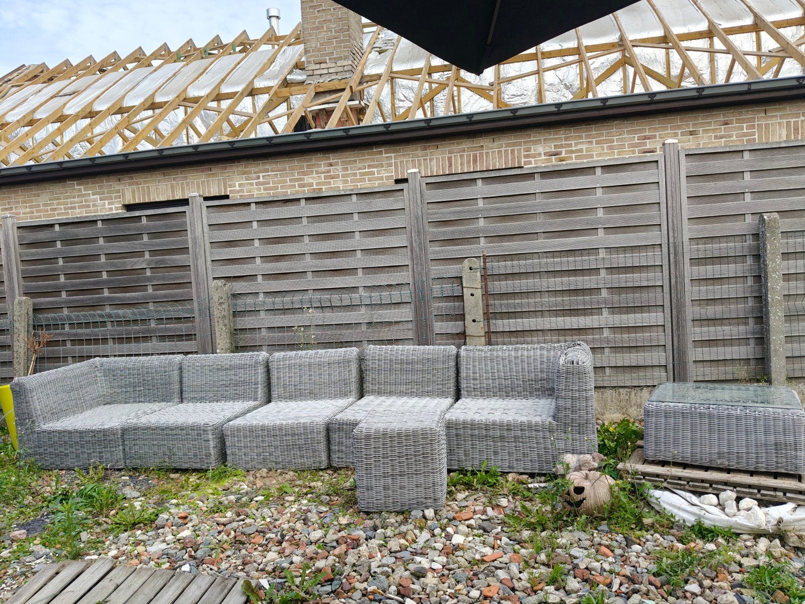 GRATIS lounge in wicker, in verschillende delen., Jardin & Terrasse, Enlèvement