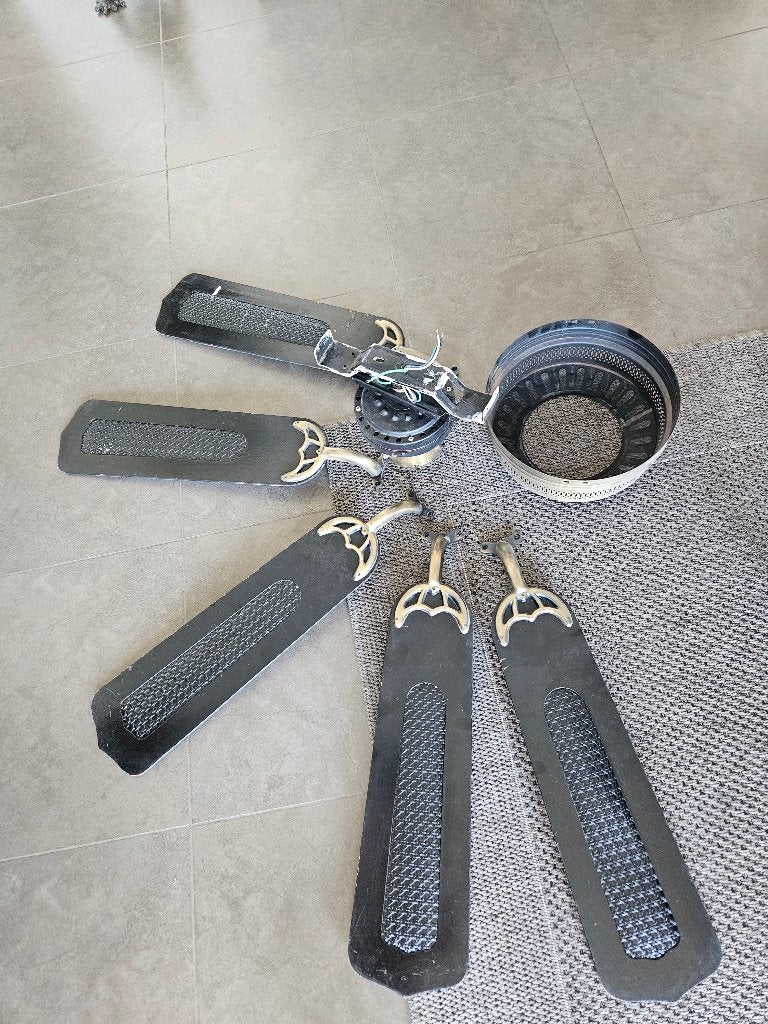plafondventilator, Huis en Inrichting, Ophalen, Meerkleurig, Metaal, Gebruikt