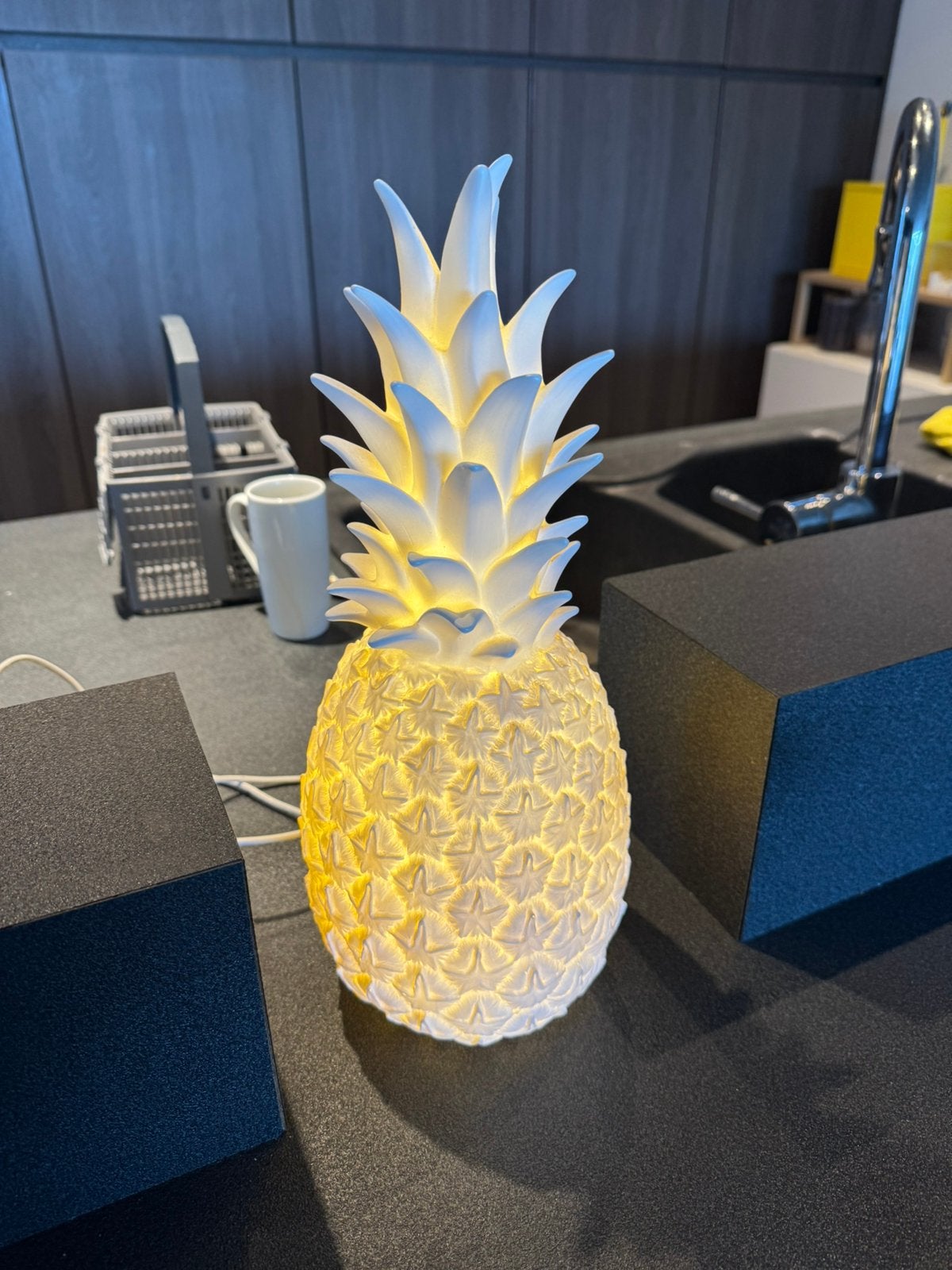 Goodnight pinacolada ananaslampen, wit of oranje beschikbaar, Huis en Inrichting, Oranje, Ophalen, Zo goed als nieuw, Kunststof