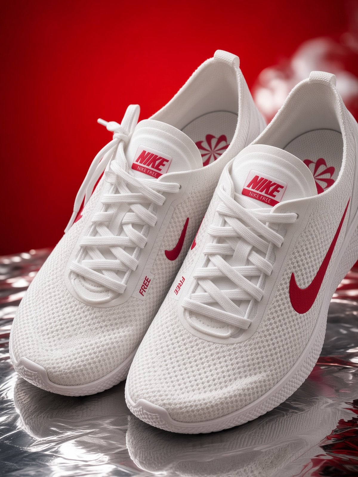 Nike Free 2025 Maat EU38,5 Wit/rood, Nieuw, Ophalen of Verzenden, Wit, Sportschoenen