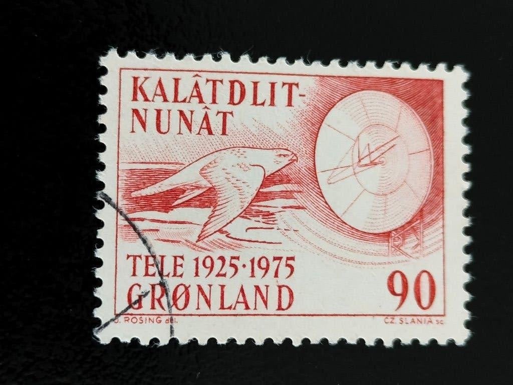 Groenland 1975 - telecommunicatiestations - vogels - valk, Verzenden, Denemarken, Gestempeld