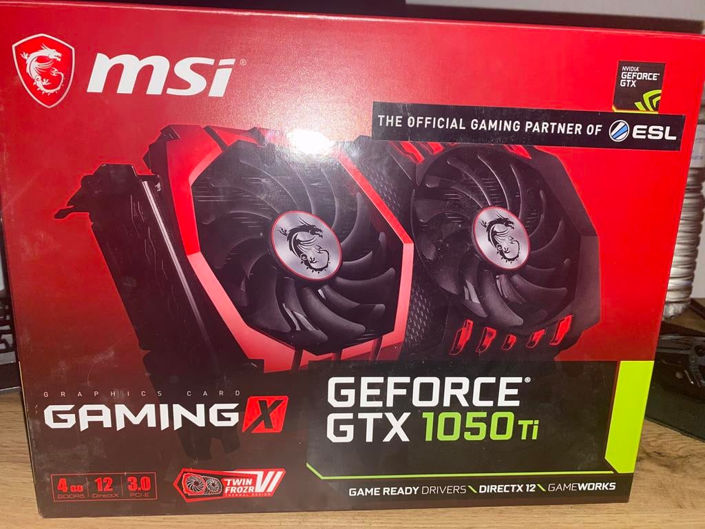NVDIA GEFORCE GTX 1050 Ti X 4G Avec boite, Informatique & Logiciels, Cartes vidéo, PCI-Express 3, Enlèvement ou Envoi, HDMI, Comme neuf