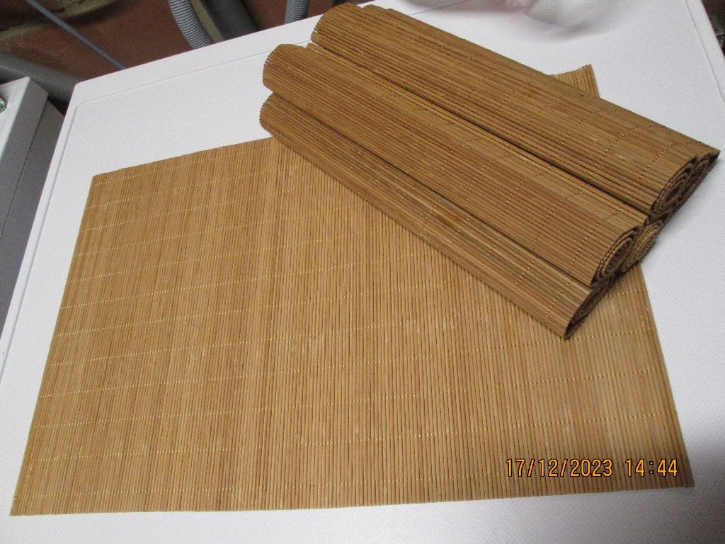 Sets de table (6) en bambou 45 X 30 cm, Huis en Inrichting, Keuken | Textiel, Ophalen, Bruin, Overige merken, Nieuw