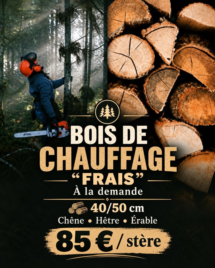 Bois de chauffage frais – Chêne, Hêtre, Érable – Marchin/Huy, Enlèvement, Hêtre, Bûches
