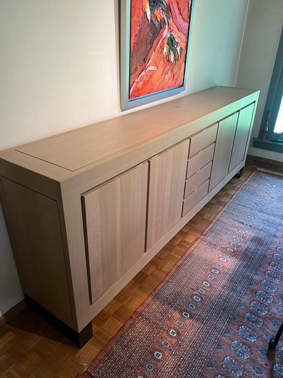Licht eiken commode (massief), Huis en Inrichting, Kasten | Dressoirs, Ophalen, Zo goed als nieuw