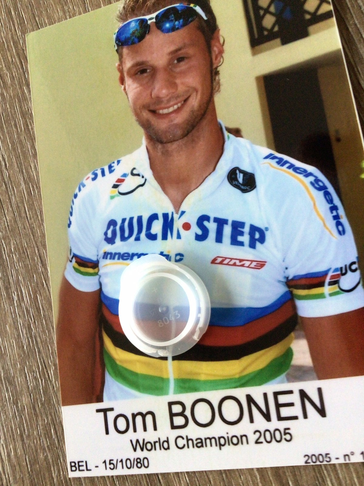 Wielerfoto tom boonen, Ophalen of Verzenden, Zo goed als nieuw