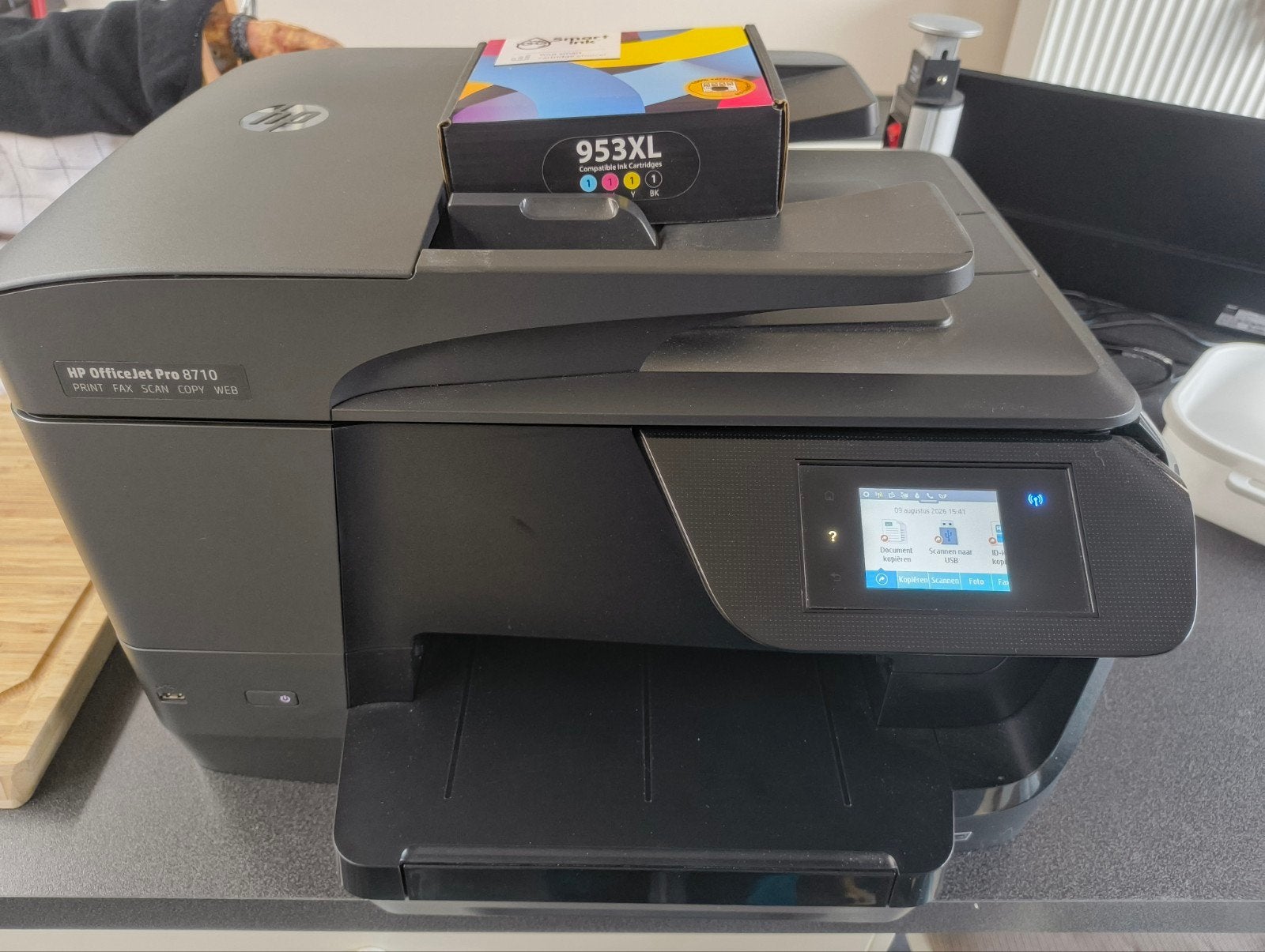 HP OfficeJet Pro 8710 + inktpatronen - Lees Beschrijving, Computers en Software, Ophalen, Gebruikt, Printer, Inkjetprinter
