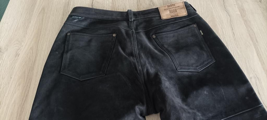 Lederen motorbroek - maat 54 - zwart, Ophalen