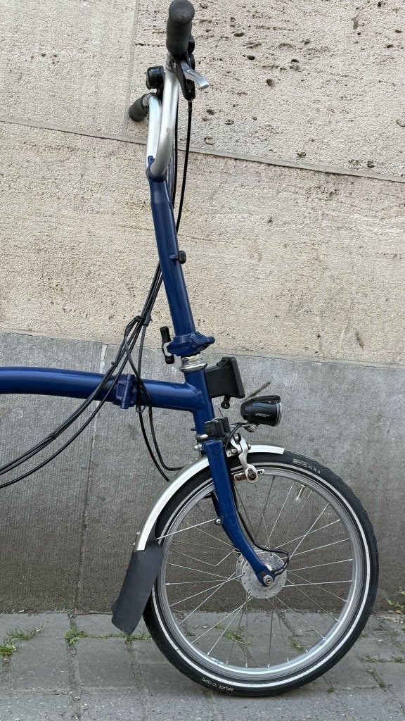 Brompton blue M6R dynamo son 6 versnellingen, Ophalen, Brompton, Velgrem, 14 tot 16 inch