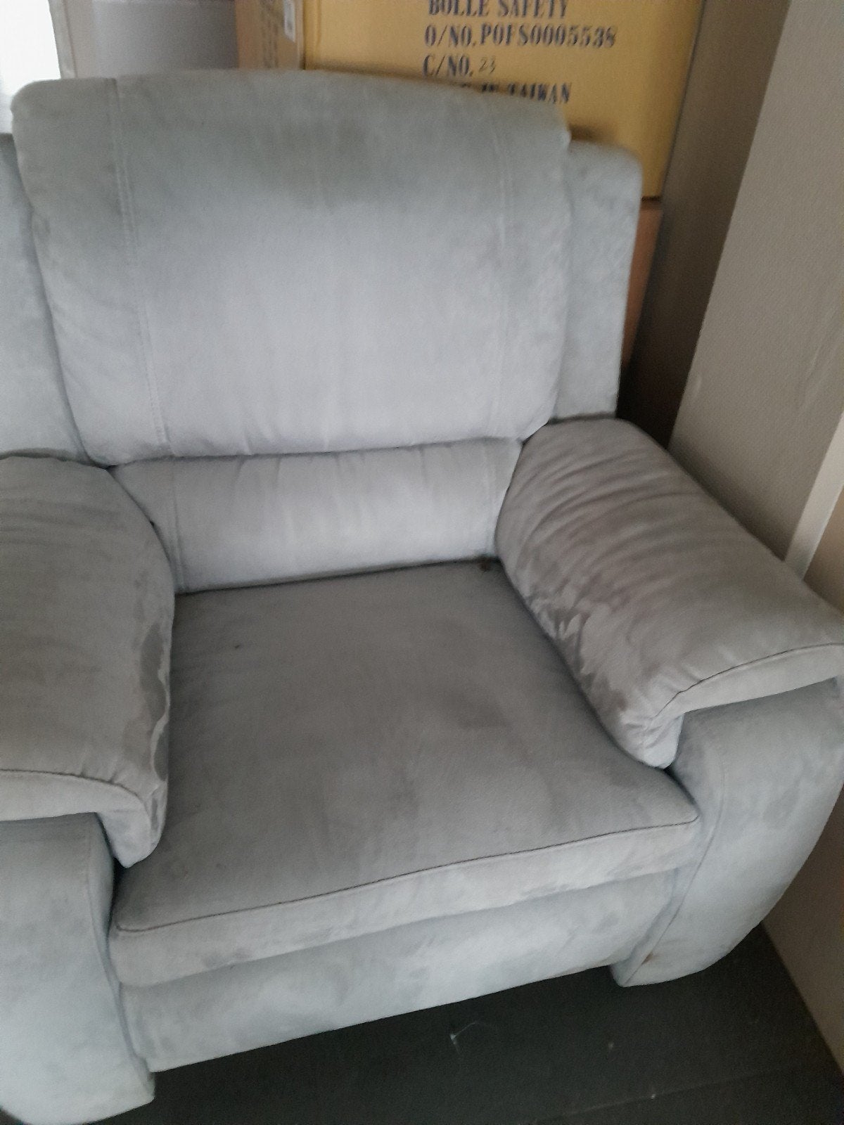 Eenzit relax velours zetel, Huis en Inrichting, Ophalen
