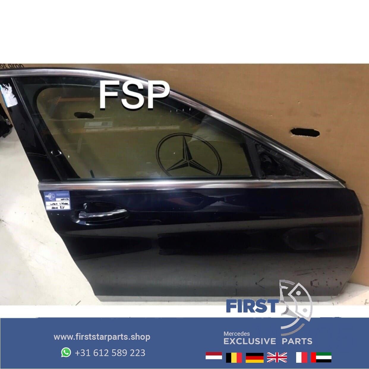 W205 S205 DEUR RECHTS VOOR PORTIER C Klasse BLAUW 2014-2020, Gebruikt, -, Deur, Ophalen of Verzenden