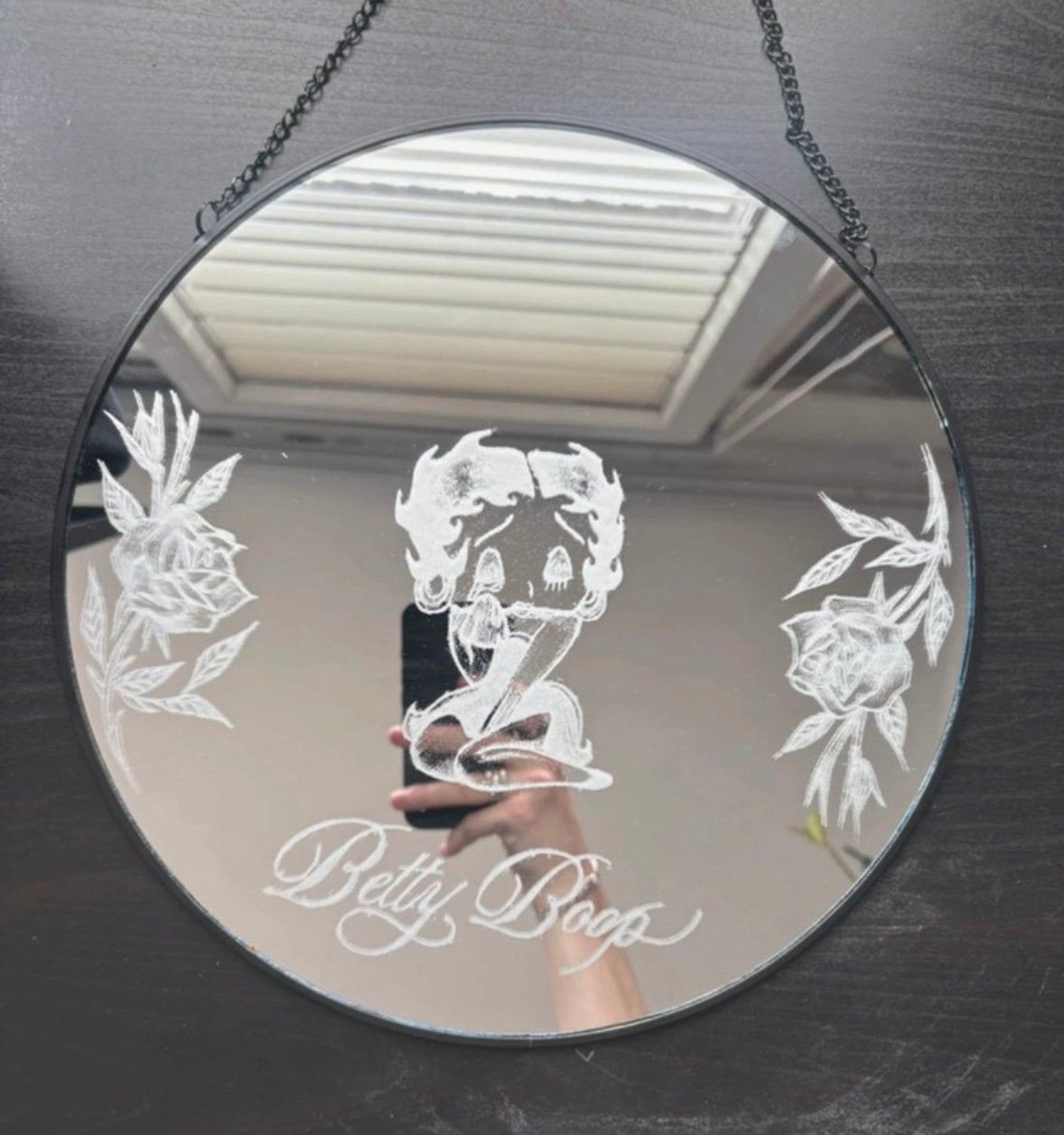 Spiegel betty boop, Huis en Inrichting, Ophalen of Verzenden, Nieuw, Rond