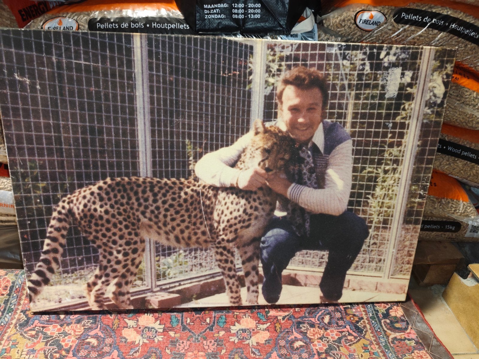 GROTE FOTO OP DOEK VAN BOKSER  JEAN PIERRE COOPMAN ., Ophalen