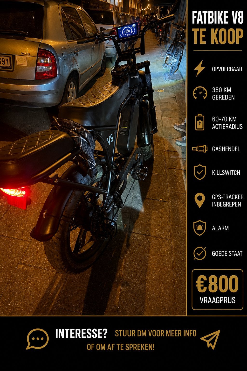 Fatbike v8, Enlèvement ou Envoi, Comme neuf