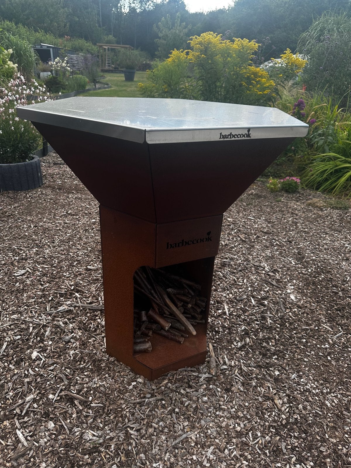 Plancha Barbecook acier corten, Jardin & Terrasse, Barbecues au charbon de bois, Enlèvement, Utilisé, Avec accessoires