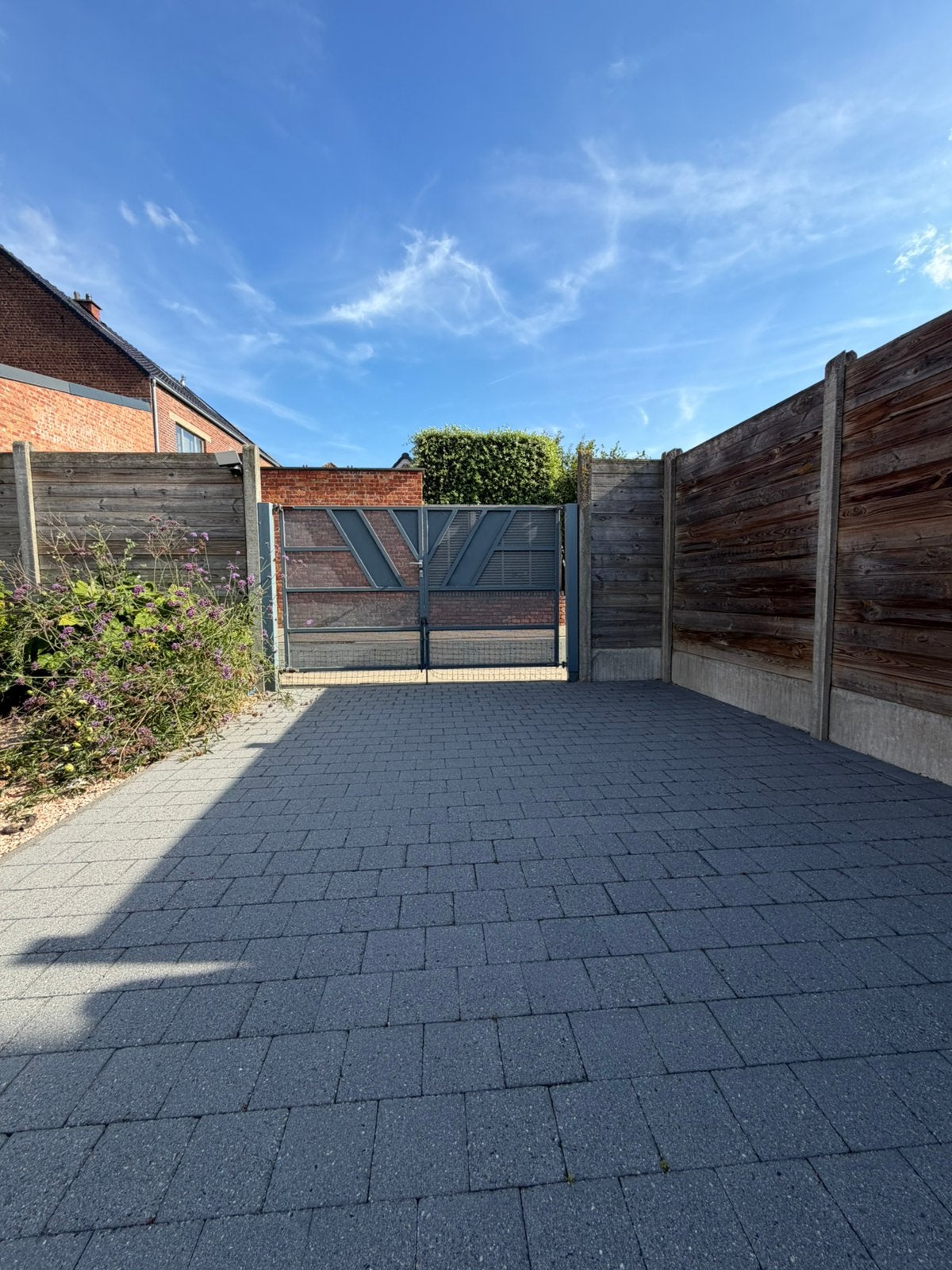 Dubbele metalen draaipoort, Tuin en Terras, Ophalen, Zo goed als nieuw