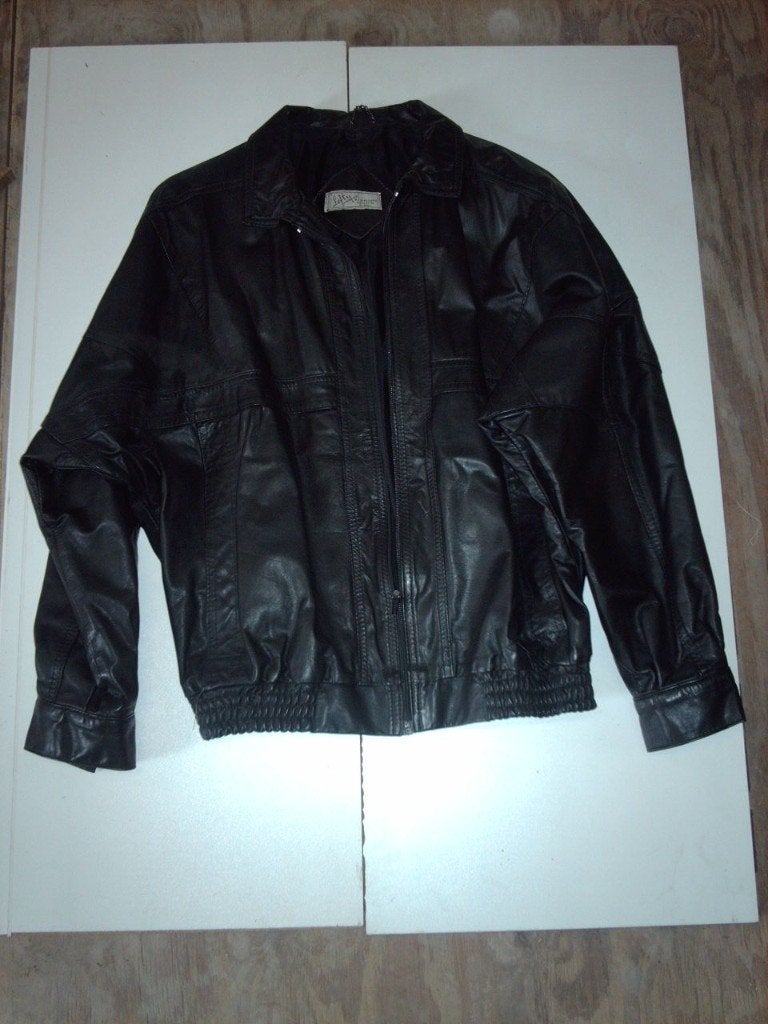Veste en cuir, Enlèvement ou Envoi, Comme neuf, Taille 48/50 (M), Noir