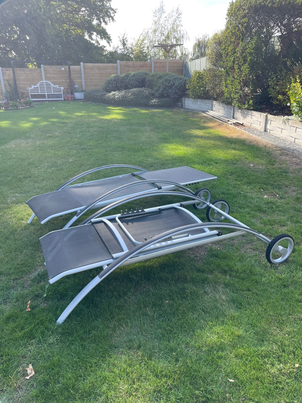 Ligstoelen, Tuin en Terras, Ophalen, Gebruikt, Aluminium, Verstelbaar