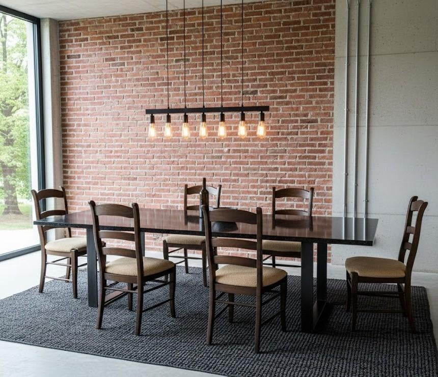 Chaises salle à manger. Très bon état. Idéal pour restylage., Enlèvement, Tissus, Landelijk, Brun