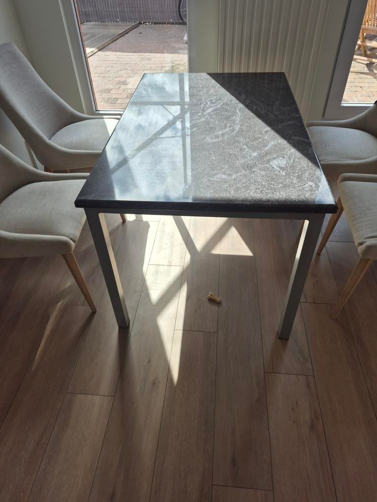 Zware marmere stenen tafel Te koop., Huis en Inrichting, Tafels | Eettafels, Ophalen