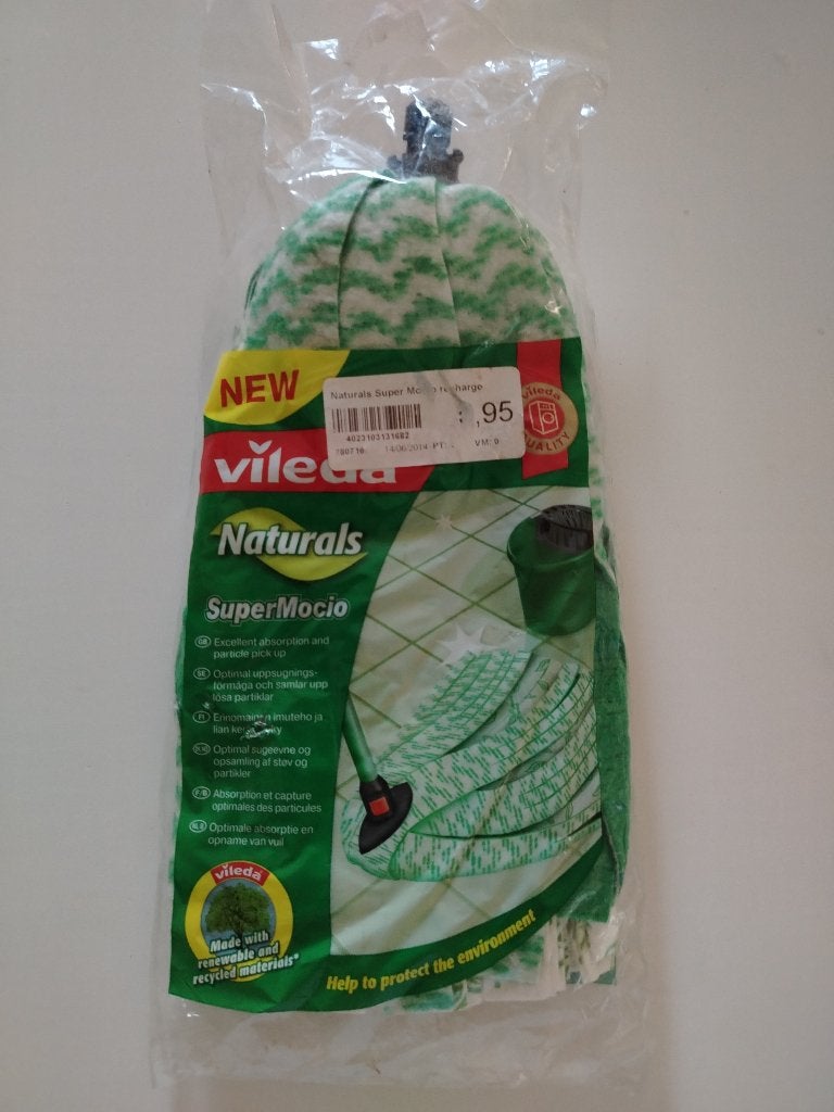 Vileda SuperMocio Naturals, Huis en Inrichting, Schoonmaakartikelen, Ophalen of Verzenden, Mop of Dweil