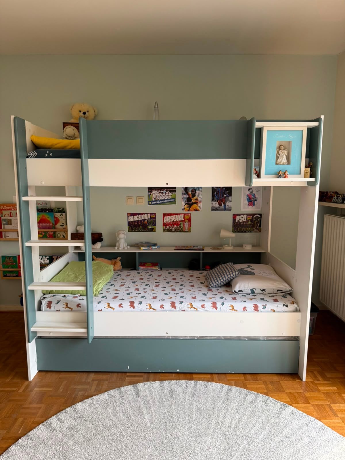Stapelbed Kids Opus slapkamer 3 bedden met uitschuifbaar bed, Enlèvement, Utilisé, Lits superposés