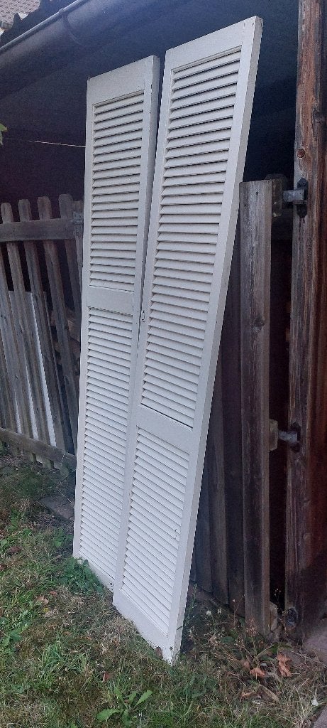 Deur lamellen, Ophalen, Gebruikt, 199 cm, Wit