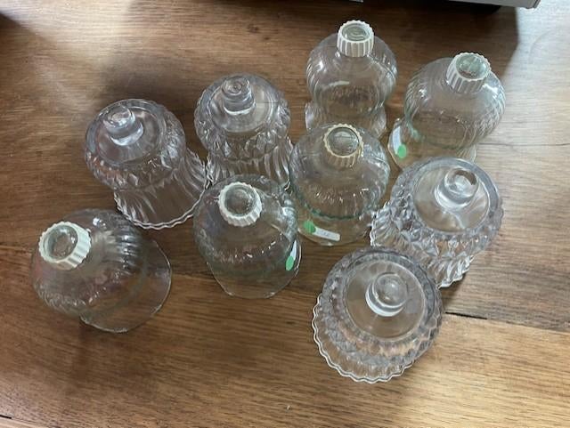 Glazen theelichthouders en olielampjes voor kandelaars, Ophalen of Verzenden