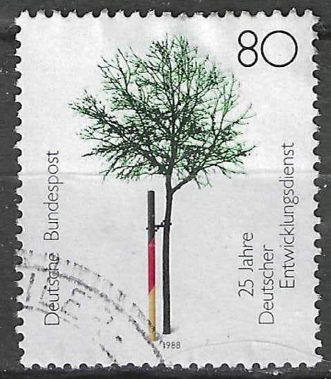 Allemagne Bundespost 1988 - Yvert 1205 - Développement (ST), Envoi, Affranchi