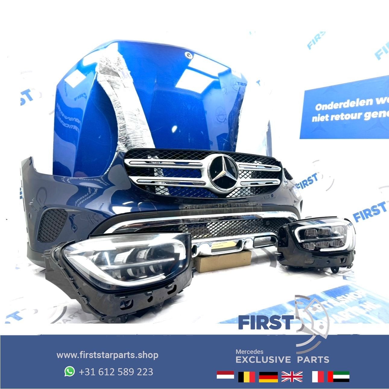 W253 C253 GLC FACELIFT VOORKOP COMPLEET FRONT + DIAMOND GRIL, Utilisé, -, Avant, -