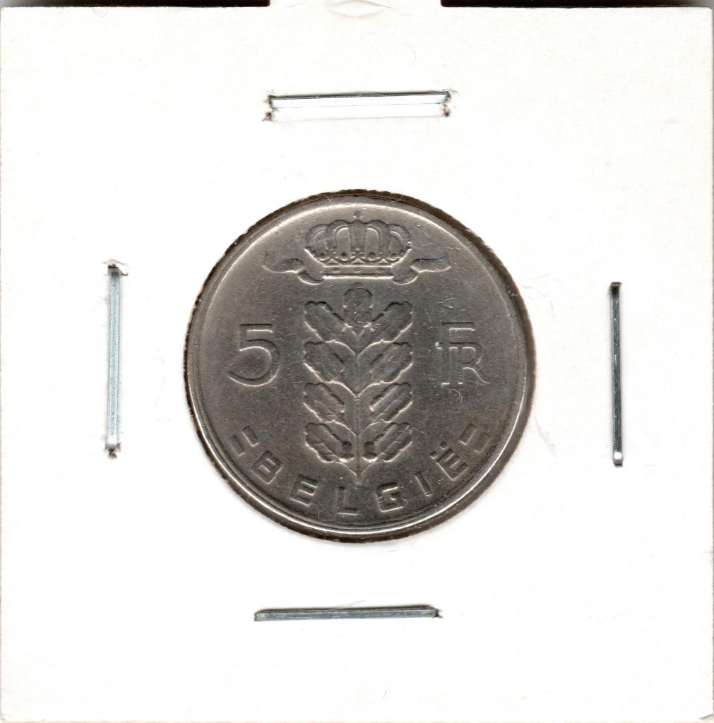België : 5 Frank 1961 NL 54 Rotatie  Morin 555  Ref 16602, Ophalen of Verzenden, Metaal, Losse munt
