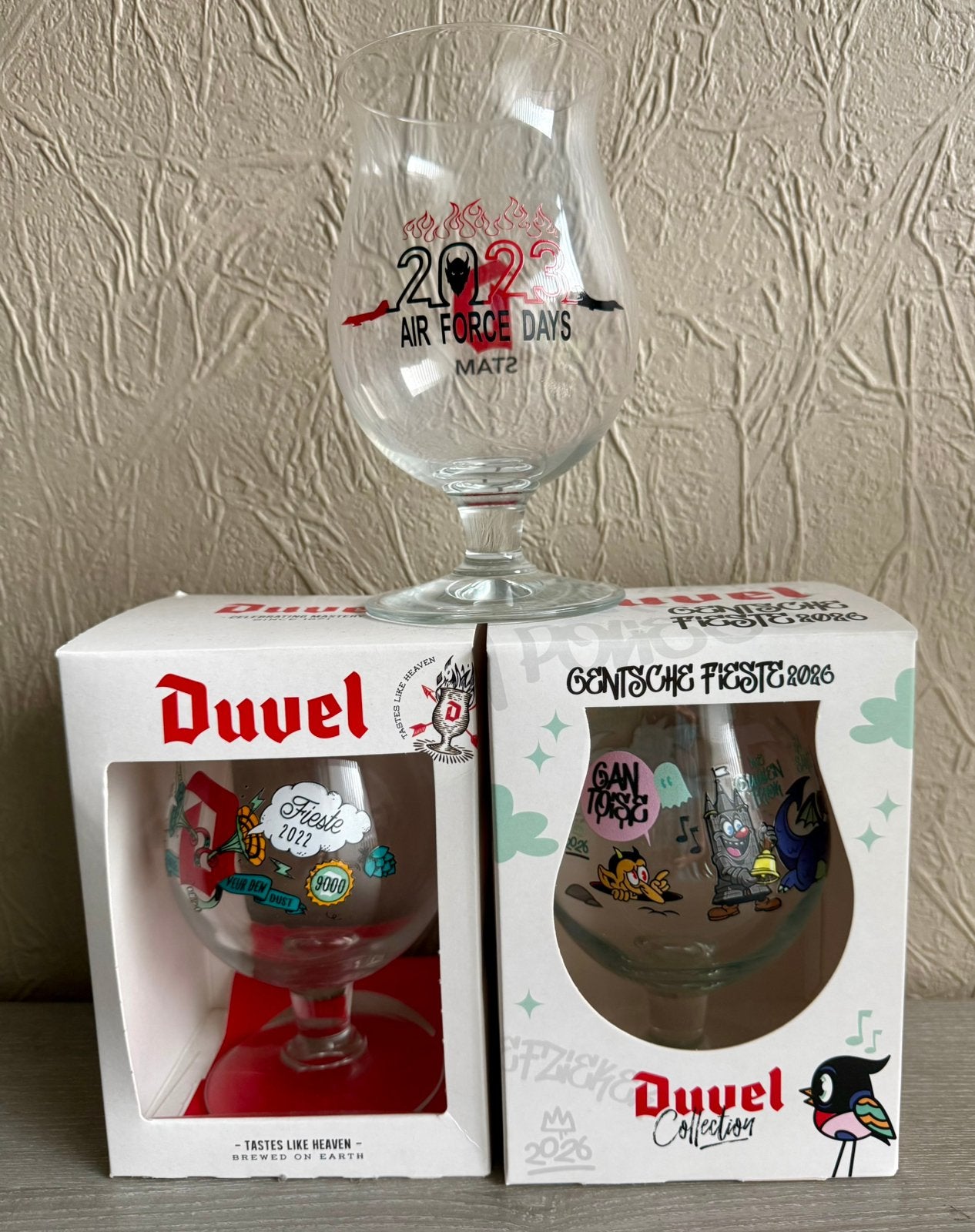 Duvel - Lot van 3 glazen, Verzamelen, Ophalen, Zo goed als nieuw, Duvel