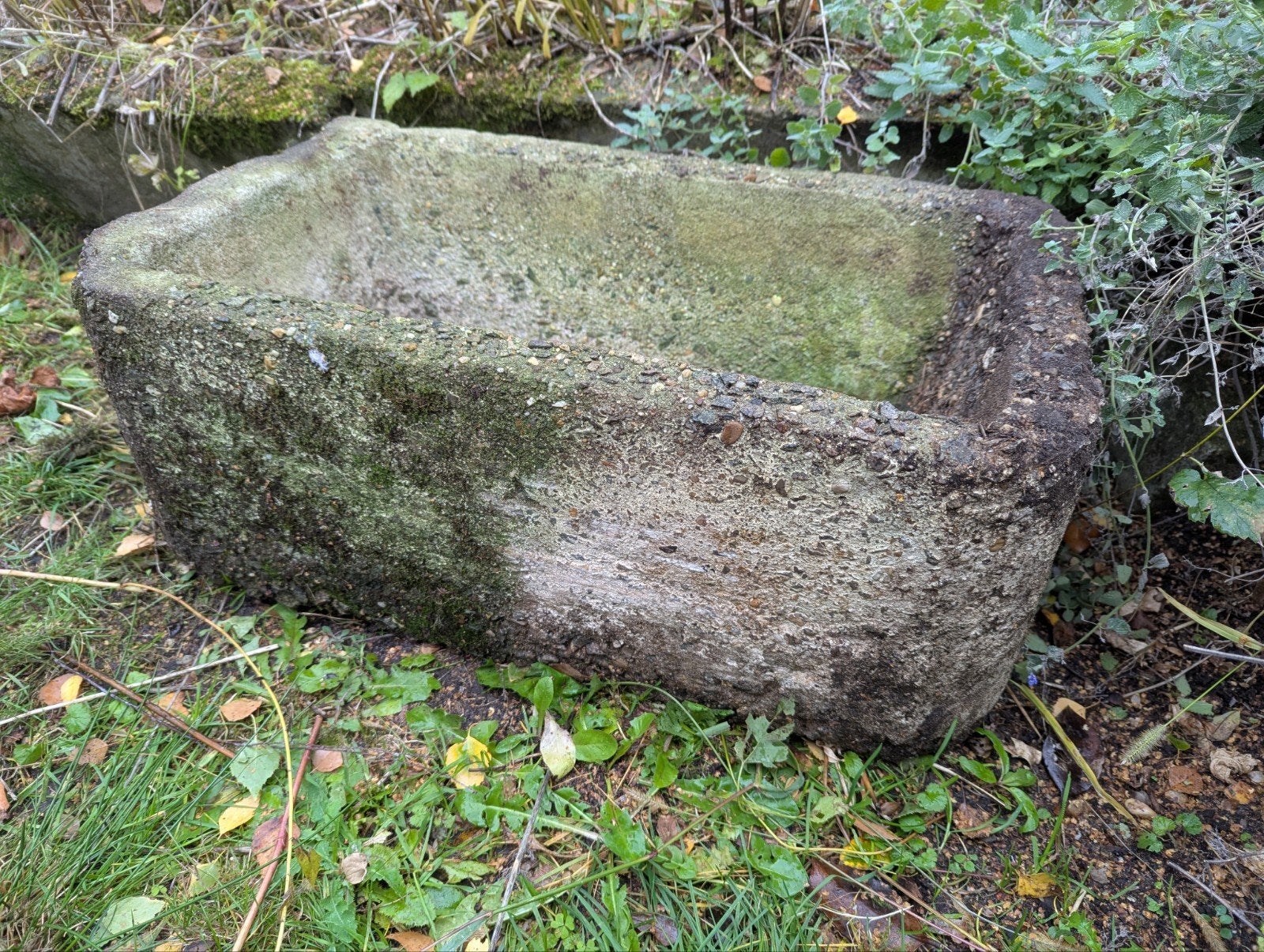 Mangeoire ancienne en pierre naturelle, Jardin & Terrasse, Moins de 30 cm, Pierre, Enlèvement, Utilisé