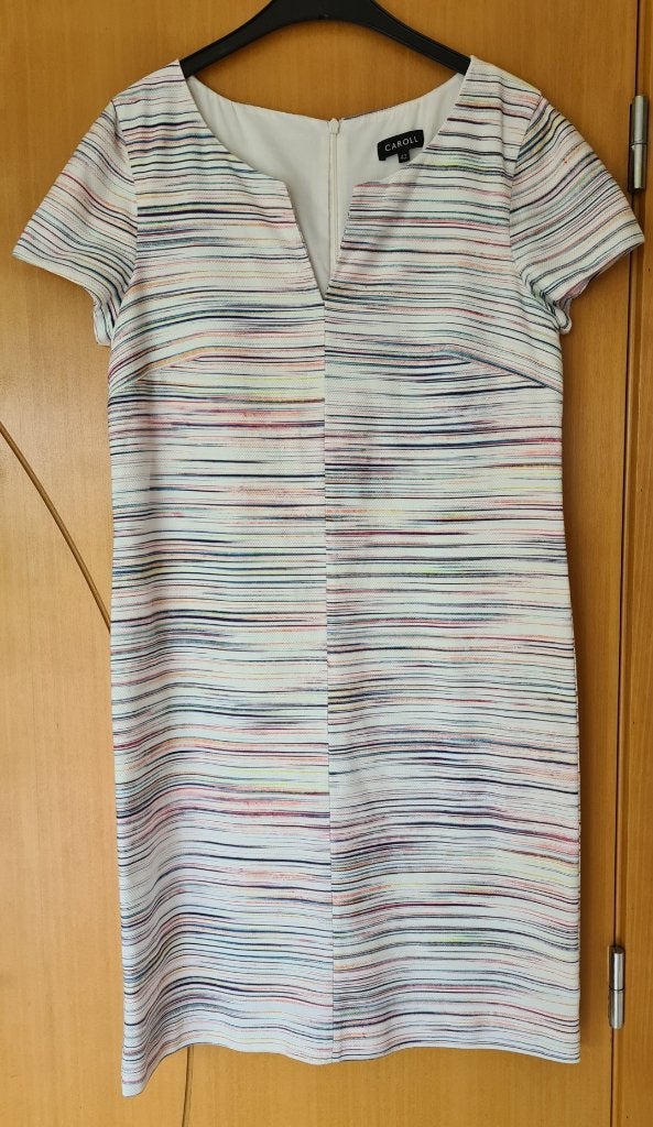 Prachtige 'Caroll' jurk - Maat 42, Kleding | Dames, Wit, Maat 42/44 (L), Ophalen of Verzenden, Zo goed als nieuw